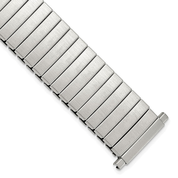 18-23mm Slvr-tone DeFlexo Satin Finish Expansion Watch Band