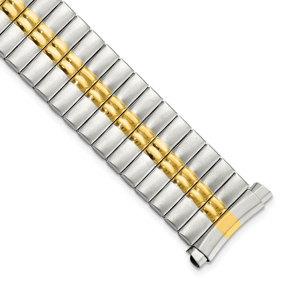 16-20mm Two-tone DeFlexo Sanded/Mirror Expansion Watch Band