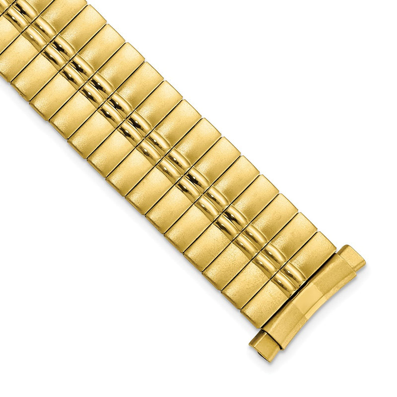 16-20mm Gld-tone DeFlexo Sanded/Mirror Expansion Watch Band