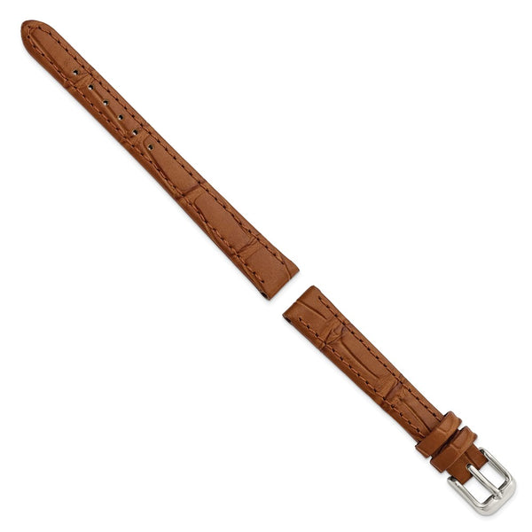 Gilden Light Brown 12mm Matte Gator Grain Calfskin Watch Band