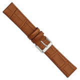 Gilden Light Brown 20mm Matte Gator Grain Calfskin Watch Band