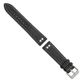 Gilden 22mm Black Flat Stitched Calfskin w/Studs Watch Band