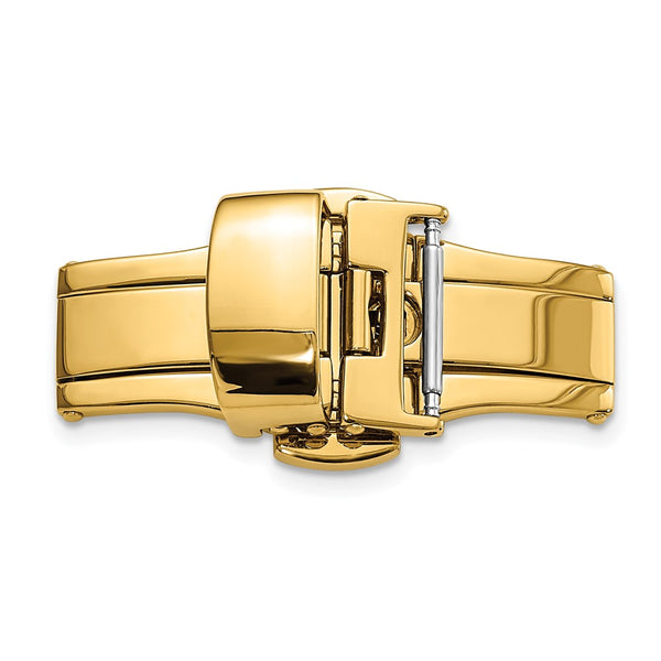 14mm Gold-tone Butterfly Style Deployment Buckle