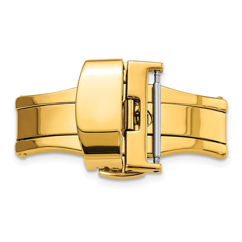 18mm Gold-tone Butterfly Style Deployment Buckle