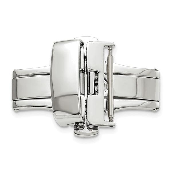 20mm Chrome Butterfly Style Deployment Buckle