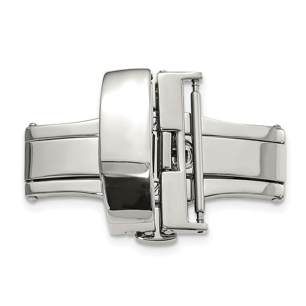 22mm Chrome Butterfly Style Deployment Buckle