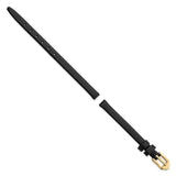 Gilden 6mm Black Classic Calfskin Gold-tone Buckle Watch Band