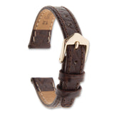 Gilden 13mm Dark Brown Buffalo Grain Calfskin Watch Band