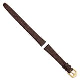 Gilden 12mm Dark Brown Buffalo Grain Calfskin Watch Band