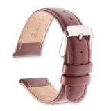 Gilden 10mm Brown Oilskin Leather w/Silver-tone Buckle Watch Band