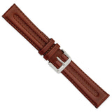 Gilden 20mm Mahogany Brown Double Pad Oilskin Leather Watch Band