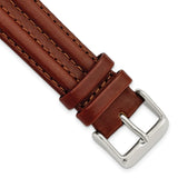 Gilden 20mm Mahogany Brown Double Pad Oilskin Leather Watch Band