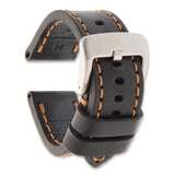 Gilden 26mm Black w/Stitch Sport Calfskin w/Stainless Buckle Watch Band