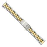 Gilden Mens 18-22mm 2-Tone President-style Stainless Steel Watch Band