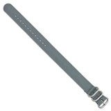 DeBeer 20mm One-Piece Grey Military Ballistic G10 Nylon with Brushed Stainless Steel Buckle 10.75 inch Watch Band