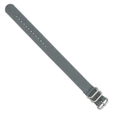 22mm 1-Piece Grey Ballistic Nylon Steel Buckle Watch Band