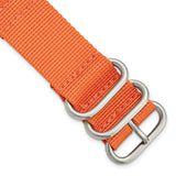DeBeer 24mm Two-Piece Orange Ballistic Nylon with Brushed Stainless Steel Buckle 8.5 inch Watch Band