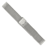 DeBeer 18mm Stainless Steel Mesh with Deployment Clasp 7.5 inch Watch Strap