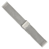 DeBeer 22mm Stainless Steel Mesh with Deployment Clasp 7.5 inch Watch Strap