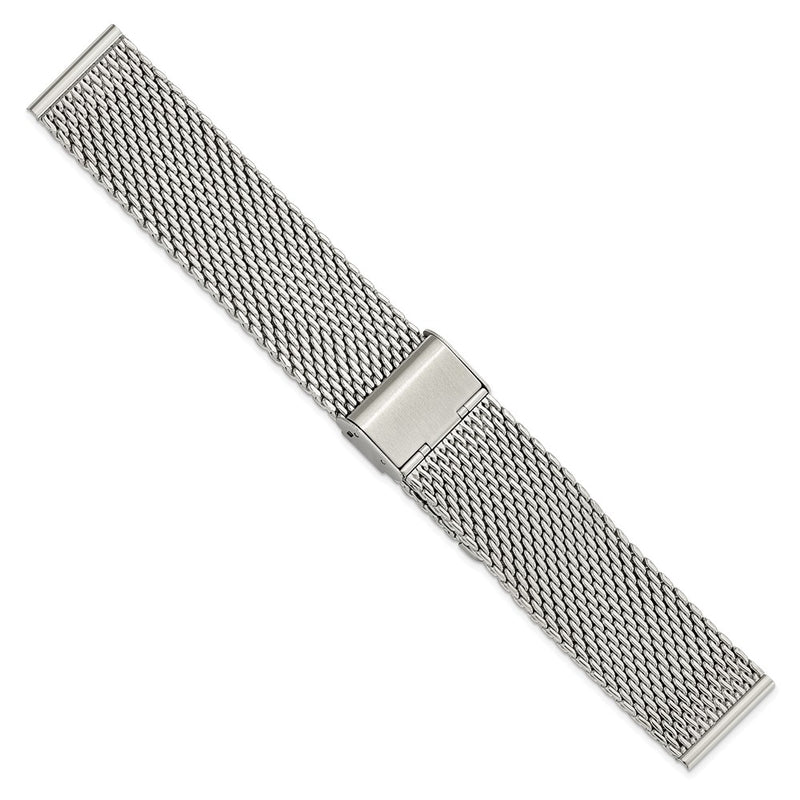 22mm Stainless Steel Mesh w/Deployment Clasp Watch Strap