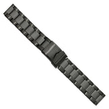 20mm PVD Black Stainless Oyster-Style w/Deployment Watch Band