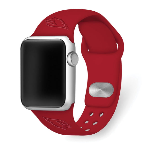 Gametime AZ Cardinals Deboss Silicon Band fits Apple Watch (42/44mm Red)