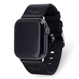 Gametime Balt. Ravens Leather Band fits Apple Watch (42/44mm M/L Black)