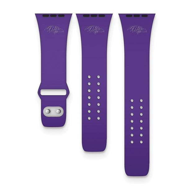 Gametime Balt. Ravens Deboss Silicon Band fits Apple Watch (42/44mm Purple)