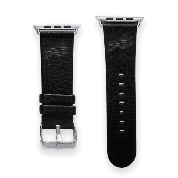 Gametime Buffalo Bills Leather Band fits Apple Watch (42/44mm S/M Black)