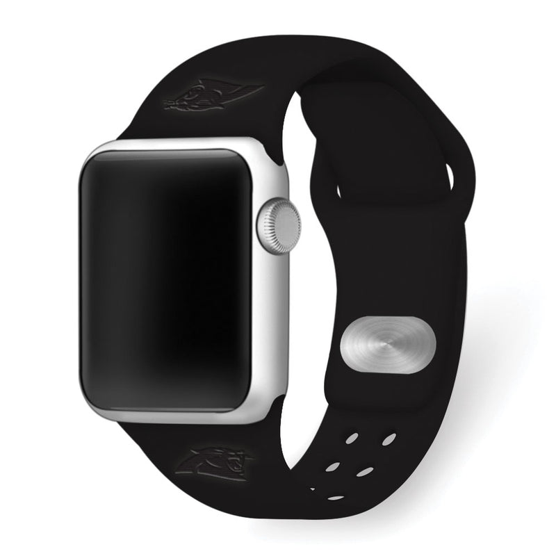 Gametime Car. Panthers Deboss Silicon Band fits Apple Watch (42/44mm Black)