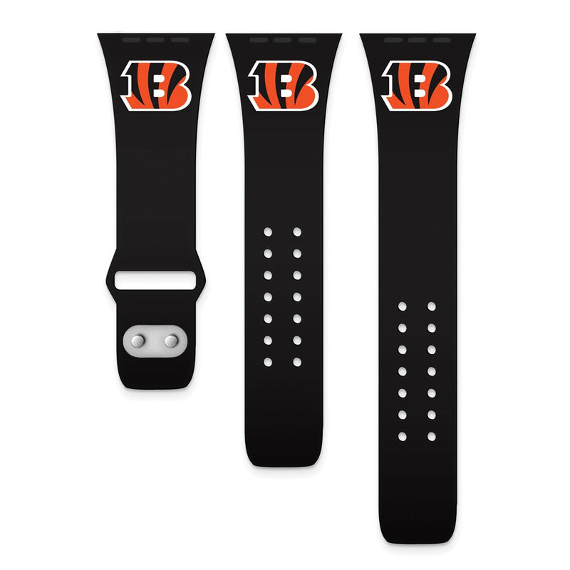 Gametime Cinti. Bengals Silicon Band fits Apple Watch (42/44mm Black)