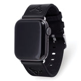 Gametime Houst. Texans Leather Band fits Apple Watch (38/40mm S/M Black)