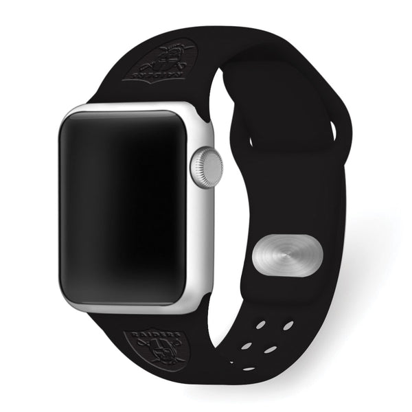 Gametime Vegas Raiders Deboss Silicon Band fits Apple Watch (38/40mm Black)
