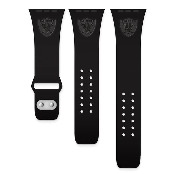 Gametime Vegas Raiders Deboss Silicon Band fits Apple Watch (38/40mm Black)