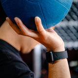 Gametime Mia. Dolphins Deboss Silicon Band fits Apple Watch (42/44mm Black)