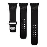 Gametime Mia. Dolphins Deboss Silicon Band fits Apple Watch (42/44mm Black)