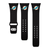 Gametime Miami Dolphins Silicon Band fits Apple Watch (38/40mm Black)