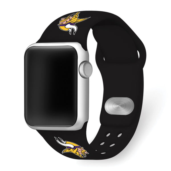 Gametime Minn. Vikings Silicon Band fits Apple Watch (42/44mm Black)