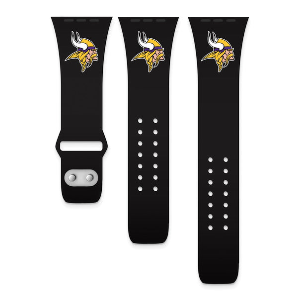 Gametime Minn. Vikings Silicon Band fits Apple Watch (42/44mm Black)