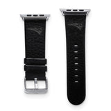 Gametime NE Patriots Leather Band fits Apple Watch (38/40mm S/M Black)