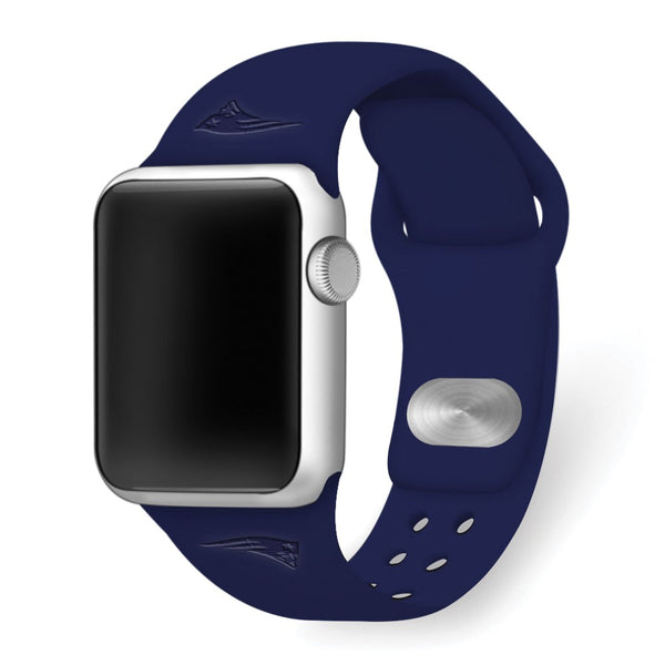 Gametime NE Patriots Deboss Silicon Band fits Apple Watch (38/40mm Navy)