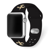 Gametime New Orl. Saints Silicon Band fits Apple Watch (38/40mm Black)