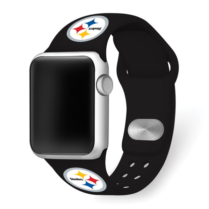 Gametime Pitts. Steelers Silicon Band fits Apple Watch (38/40mm Black)