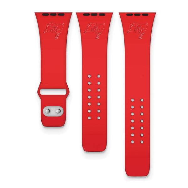 Gametime TB Buccaneers Deboss Silicon Band fits Apple Watch (38/40mm Red)