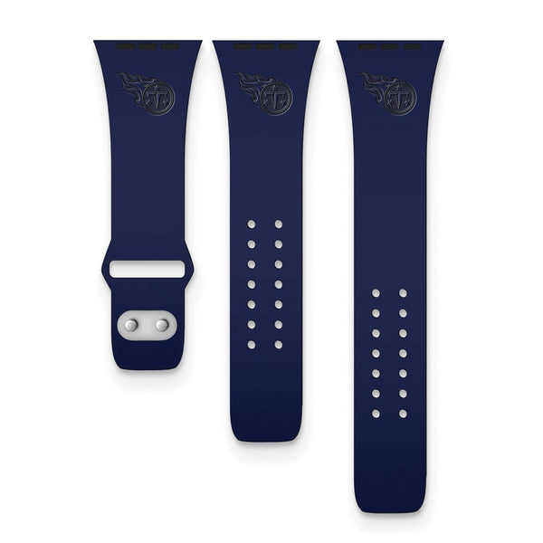 Gametime Tenn. Titans Deboss Silicon Band fits Apple Watch (42/44mm Navy)