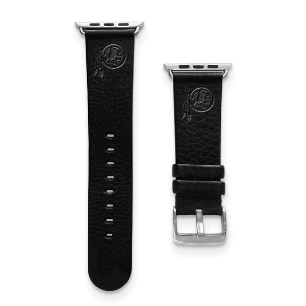 Gametime Wash. Football Leather Band fits Apple Watch (38/40mm M/L Black)