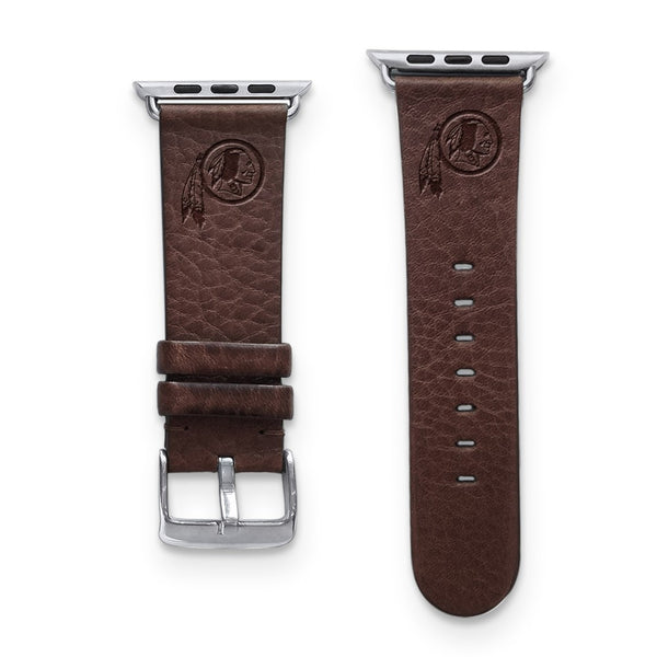 Gametime Wash. Football Leather Band fits Apple Watch (42/44mm M/L Brown)