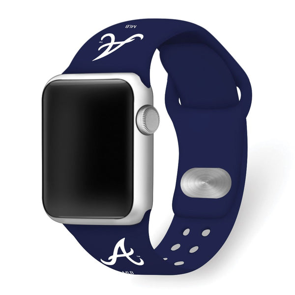 Gametime Atlanta Braves Silicon Band fits Apple Watch (38/40mm Navy)