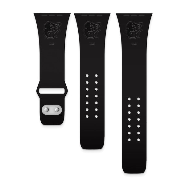 Gametime Balt. Orioles Deboss Silicon Band fits Apple Watch (38/40 Black)