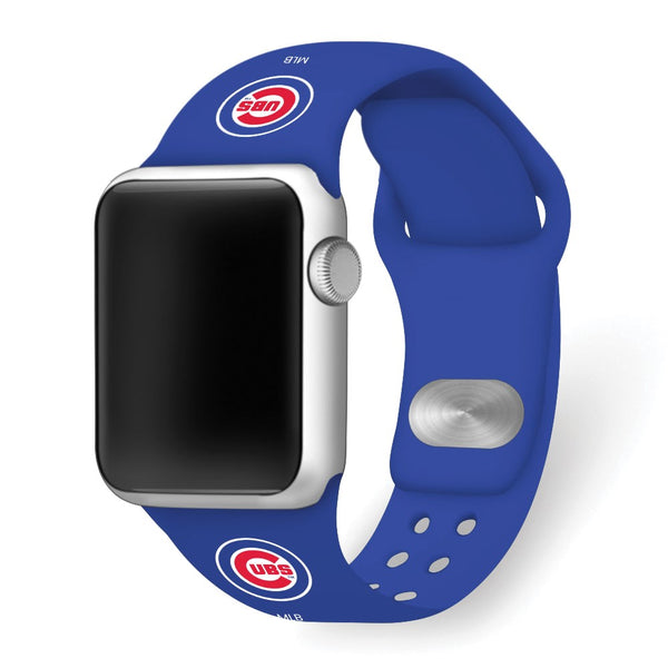 Gametime Chicago Cubs Silicon Band fits Apple Watch (42/44mm Blue)